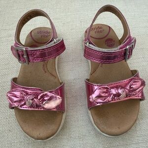 Stride Rite Metallic Pink Kids Sandals